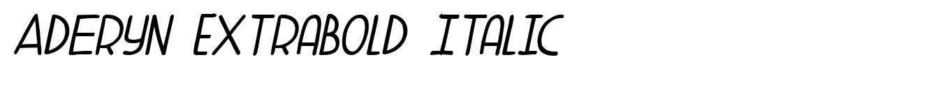 Aderyn ExtraBold Italic